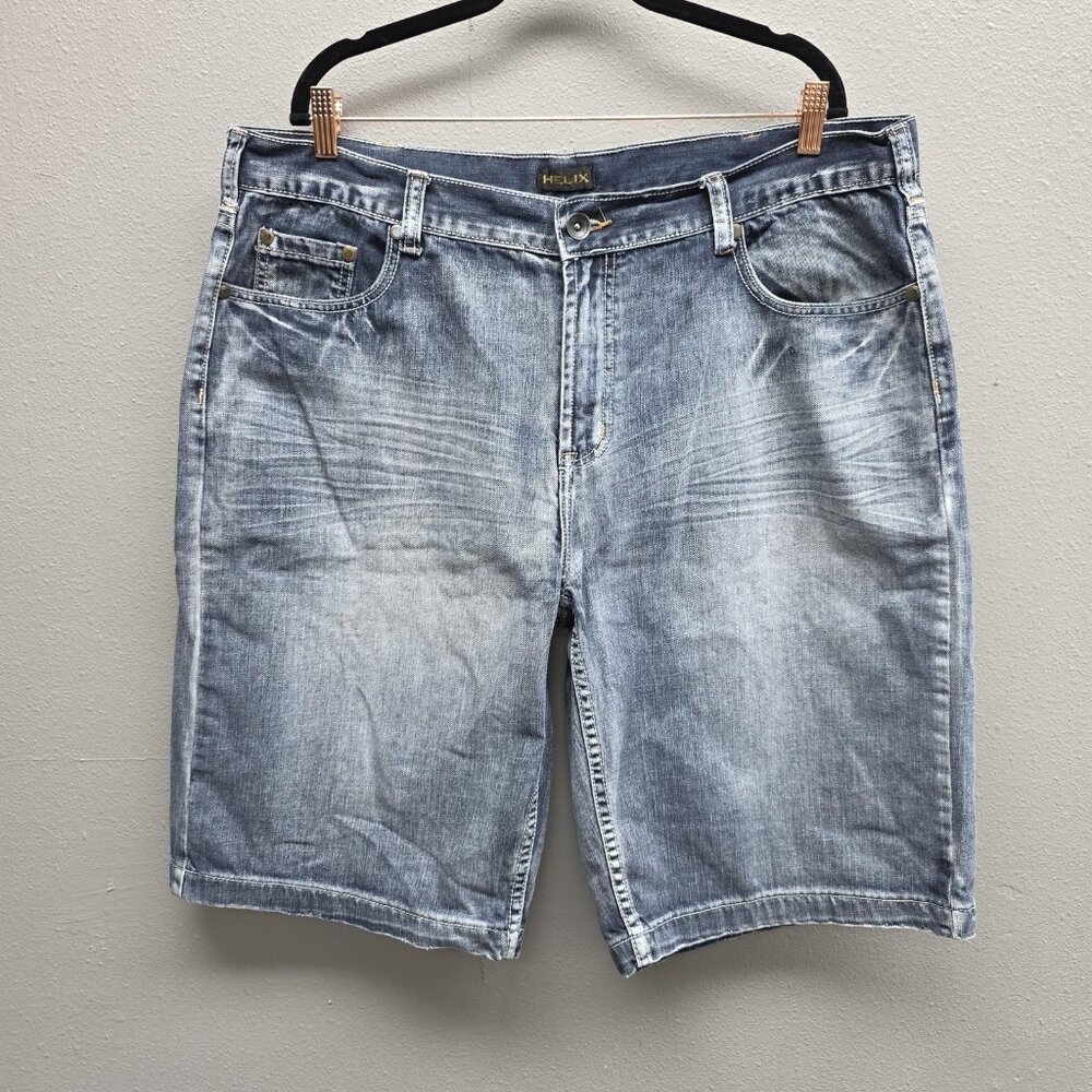 Helix Denim Shorts Mens 40 Distressed Jean Casual Classic Summer